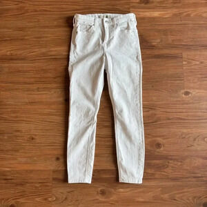 Topshop Moto/Petite Jamie white 7/8 pants